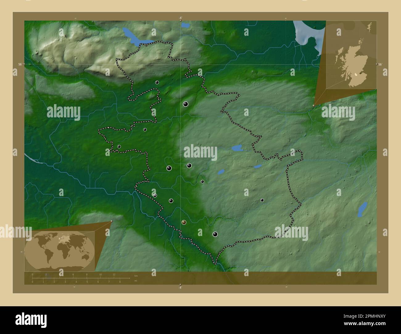 North Lanarkshire, region of Scotland Great Britain. Colored