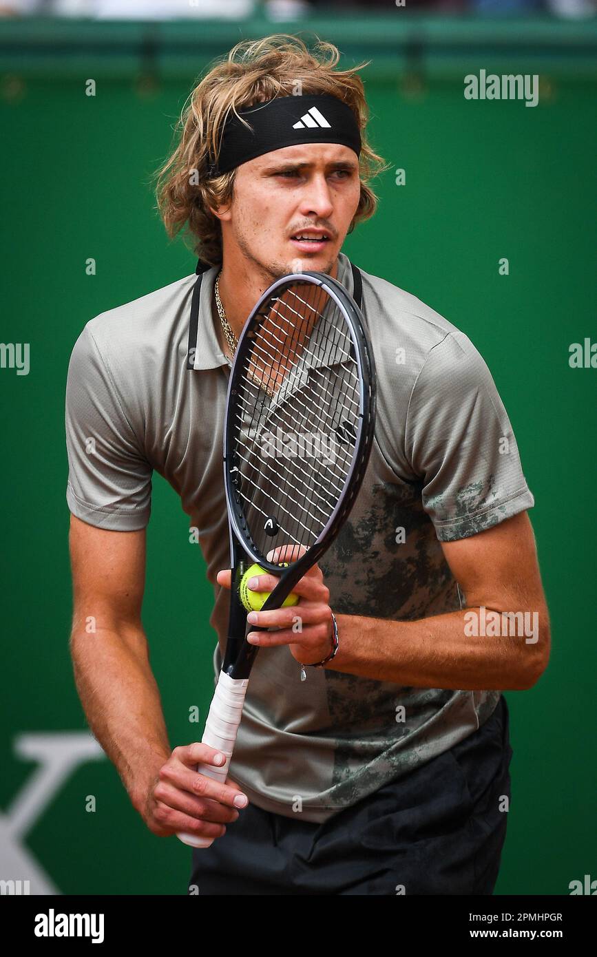 David Goffin of Belgium during day 2 of the Rolex Monte-Carlo Masters 2023,  an ATP Masters 1000 tennis event on April 10, 2023 at Monte-Carlo Country  Club in Roquebrune Cap Martin, France 