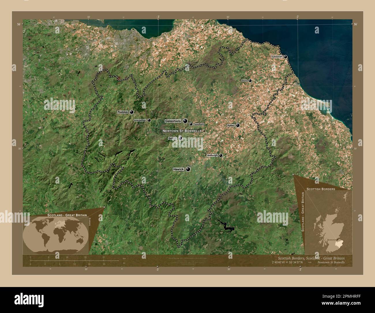 Sw Scotland Map Scottish Borders, region of Scotland - Great Britain. Low resolution ...