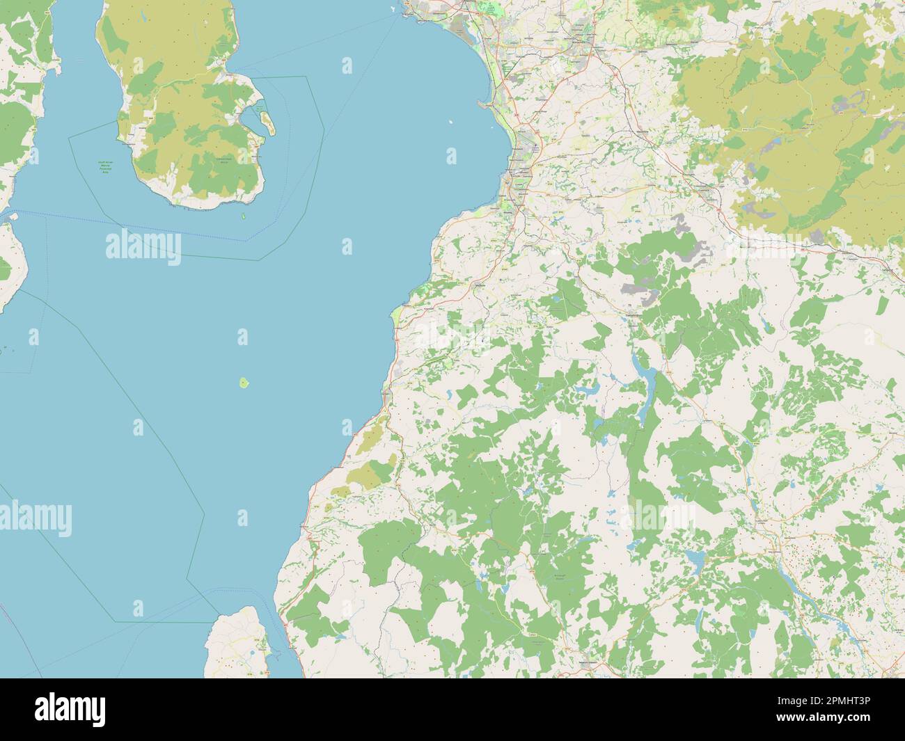 South Ayrshire, region of Scotland Great Britain. Open Street Map