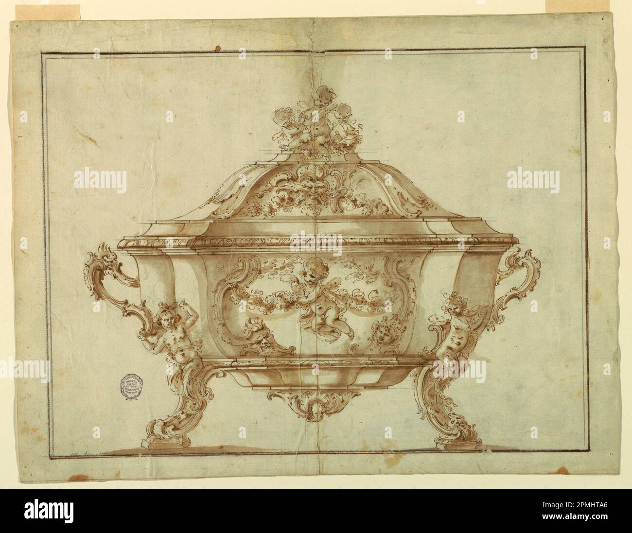 Drawing, Design for a Tureen; Designed by Giuseppe Gagliardi (1697