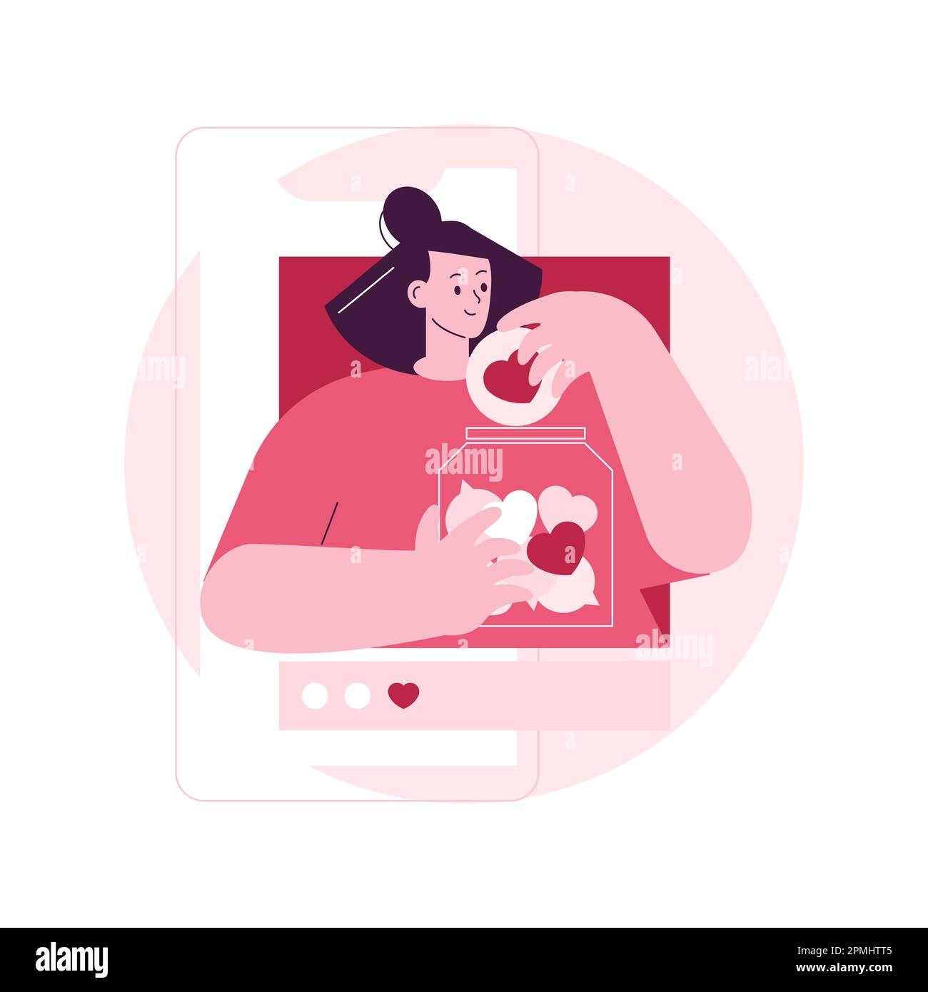 Post engagement abstract concept vector illustration. Social media