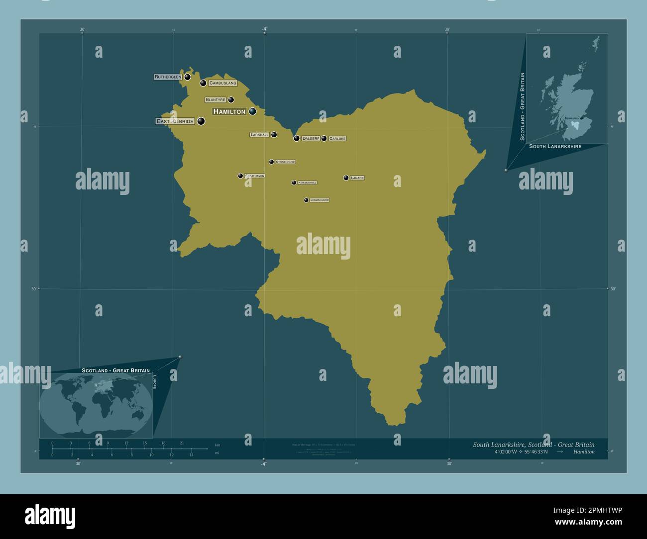South Lanarkshire, region of Scotland Great Britain. Solid color