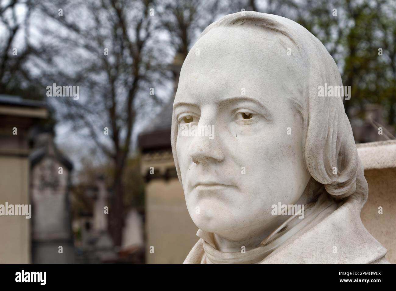 Grave of Edgar Quinet in Montparnasse cemetery, Paris Stock Photo