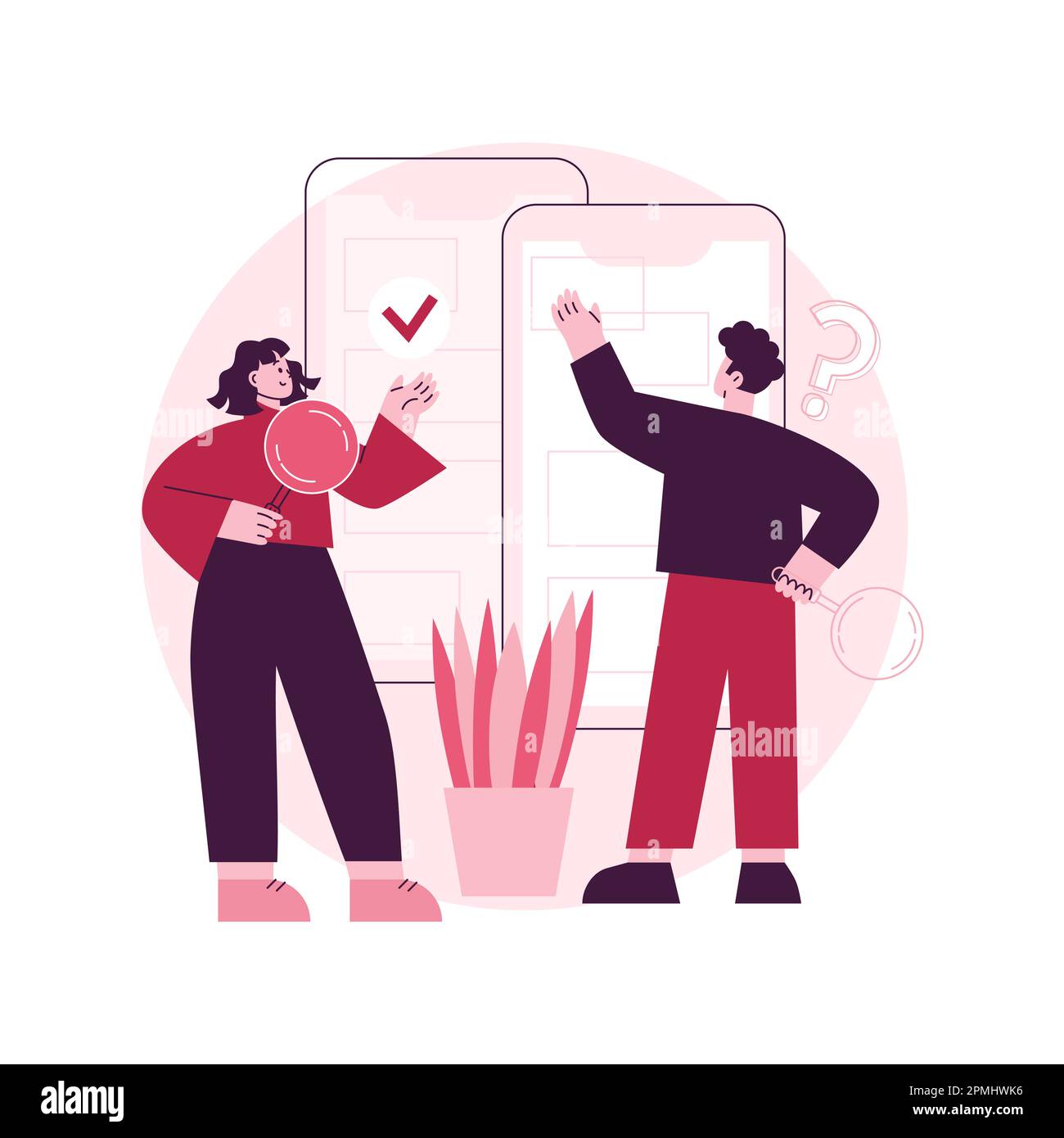 Usability testing abstract concept vector illustration. User experience ...