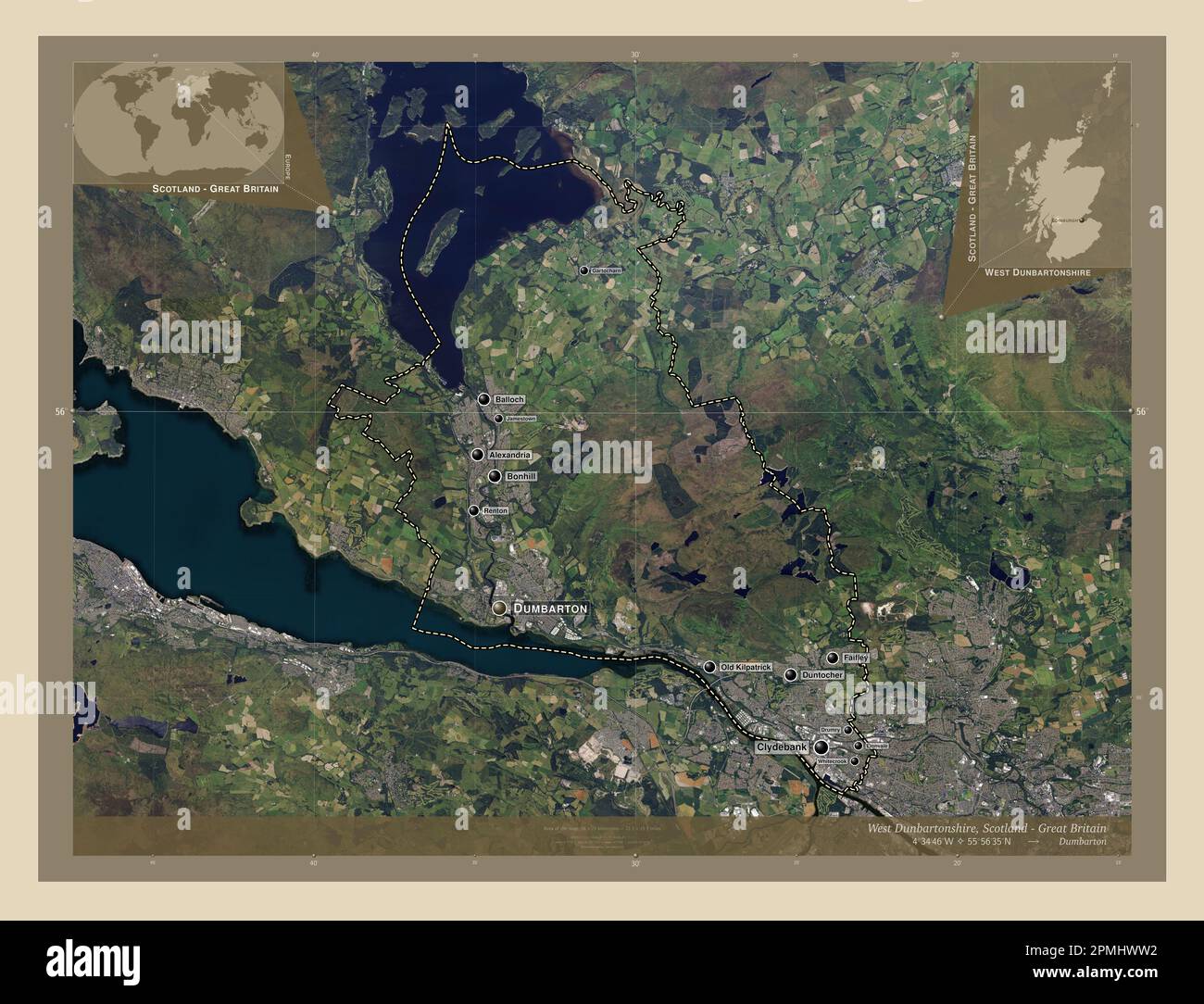 West Dunbartonshire, region of Scotland Great Britain. High