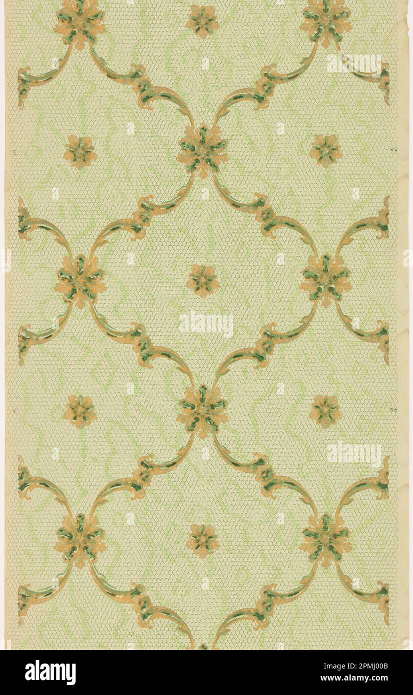 Ceiling Paper (USA); machineprinted paper, liquid mica; 87 x 49 cm (34