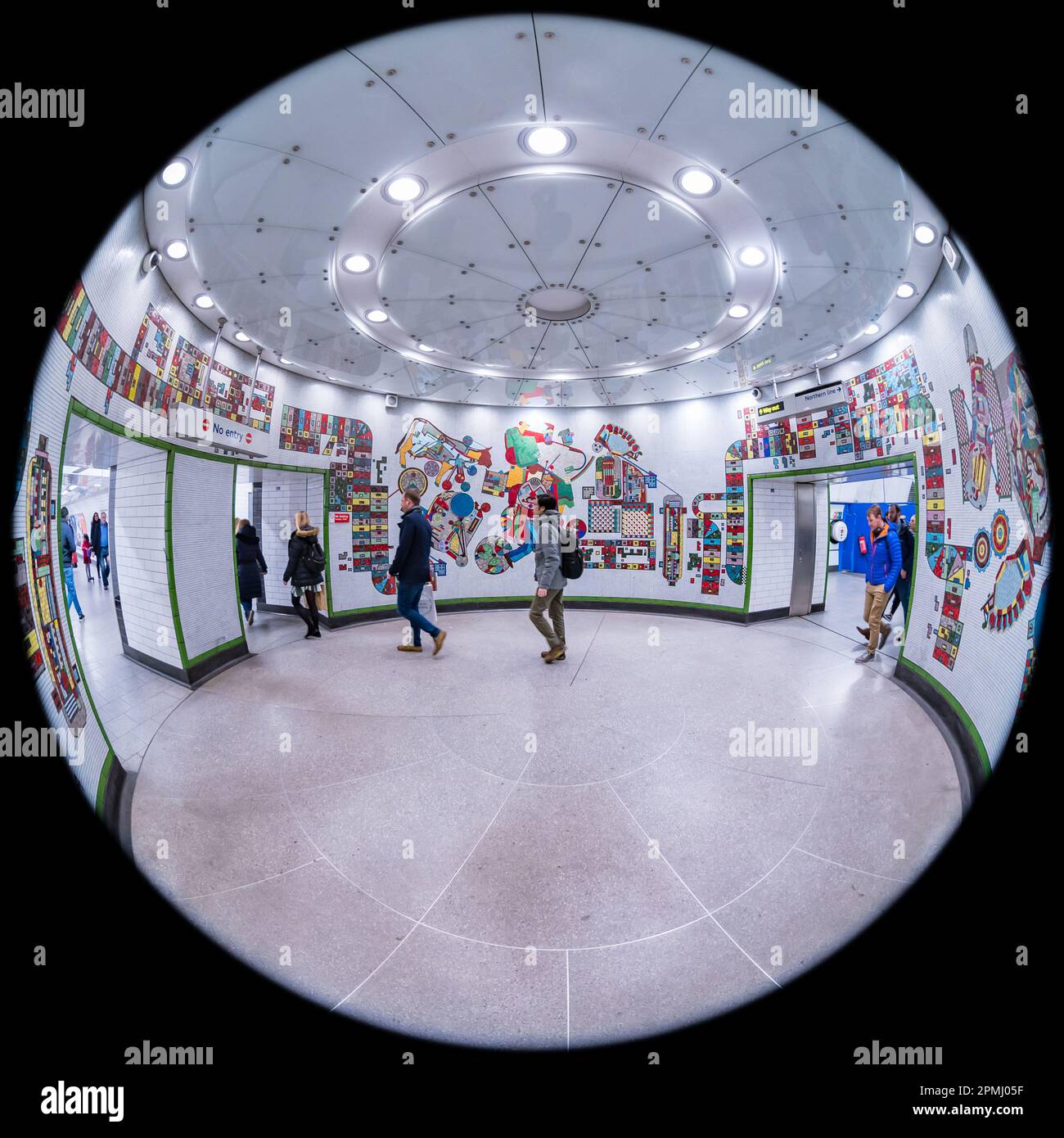 Eduardo Paolozzi tiles Tottenham Court Road Station, London Stock