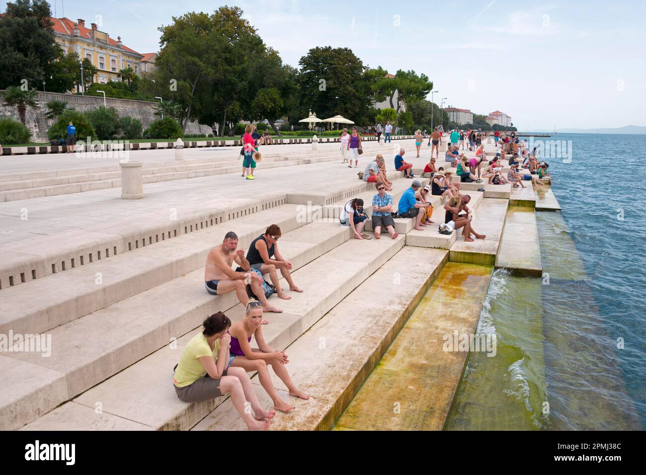 Visitors to the Sea Organ, Zadar, Croatia Stock Photo - Alamy