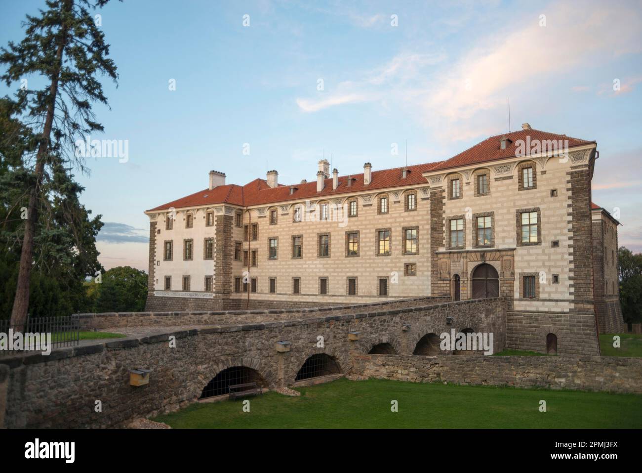 Nelahozeves Castle, Nelahozeves, Czech Republic, Balkans, Nalezoves Stock Photo
