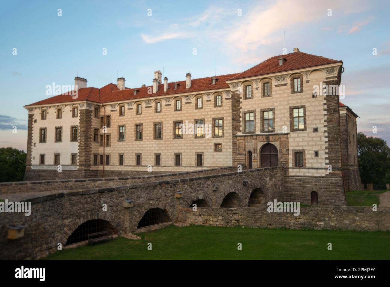 Nelahozeves Castle, Nelahozeves, Czech Republic, Balkans, Nalezoves Stock Photo