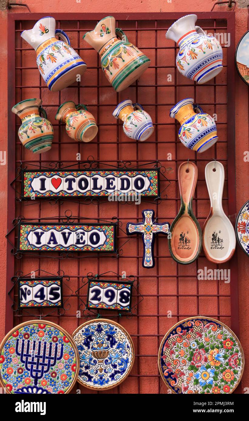 Toledo, Castilla la Mancha, Spain October 6, 2022 Typical showcase of