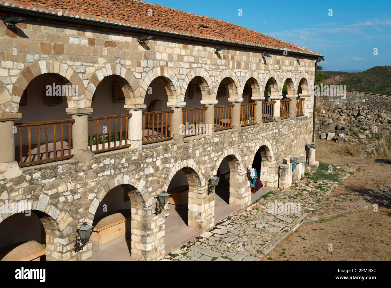 Refectory, Shen Merise Monastery, Apollonia, Fier, Albania Stock Photo