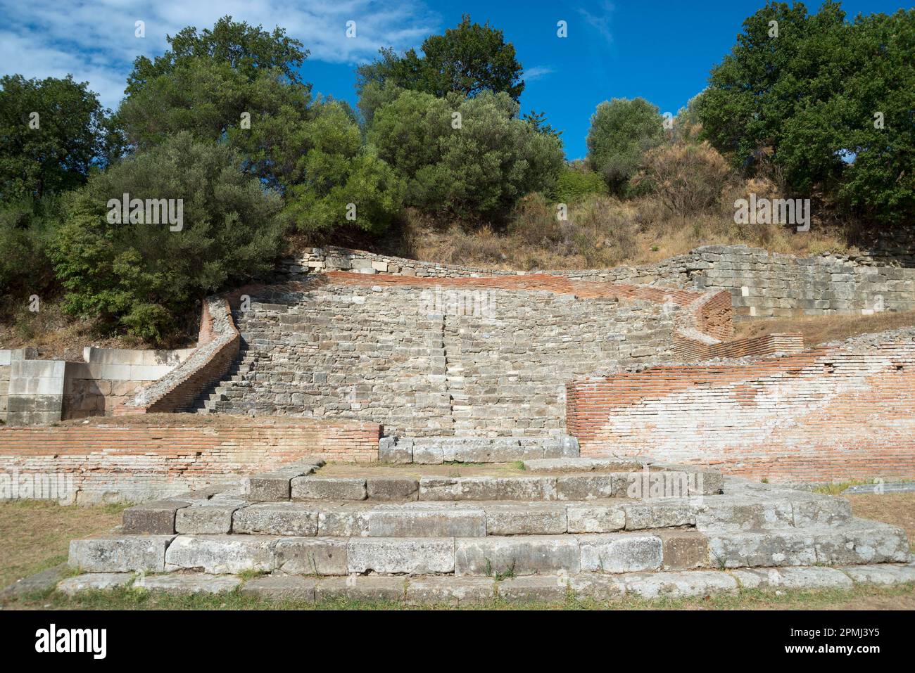 Odeon, Apollonia Ruins, Fier, Albania, Theatre Stock Photo