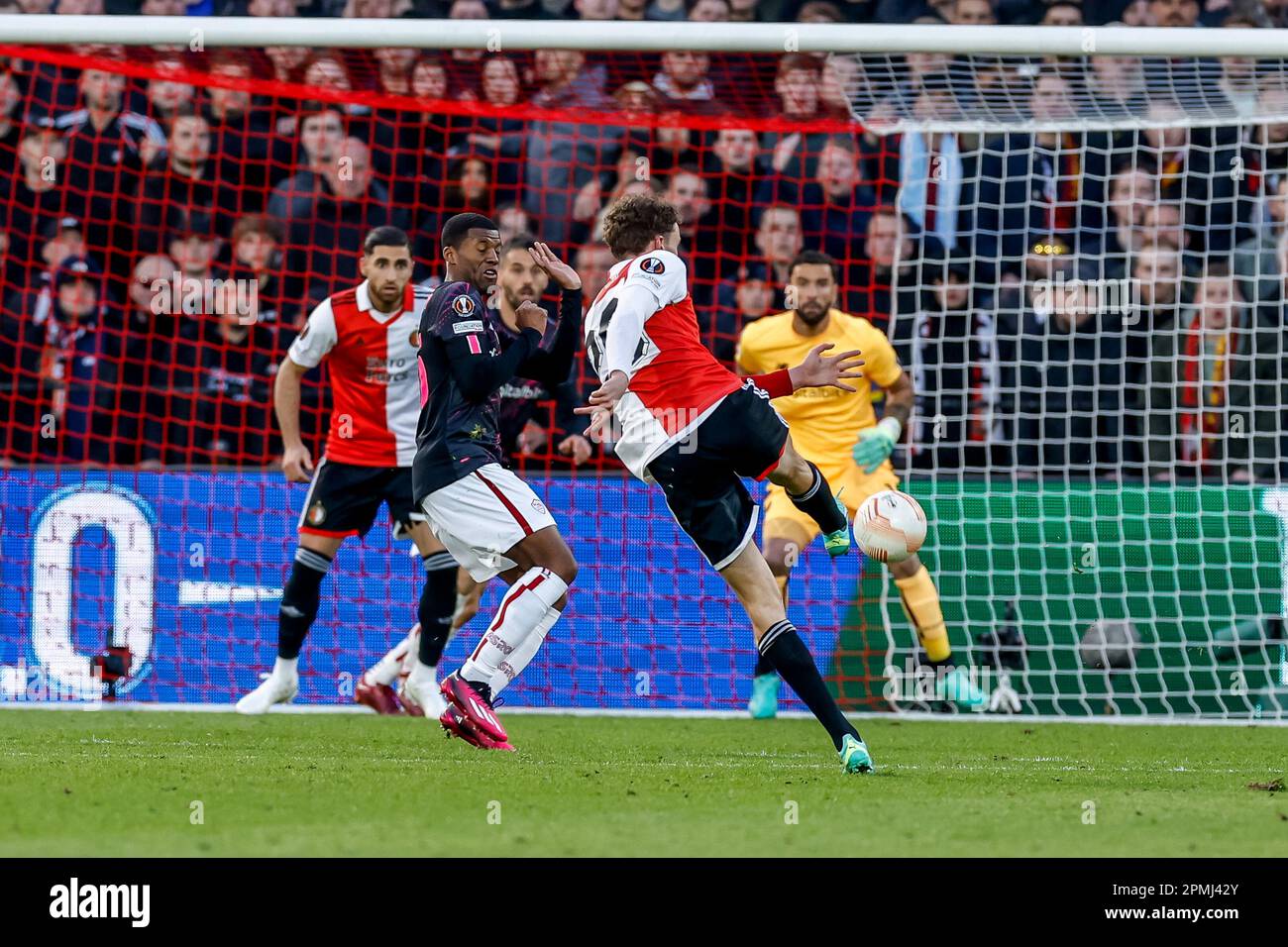 Feyenoord 3 AZ Alkmaar 0 in April 2018 at De Kuip. Feyenoord won the Dutch  KNVB Cup for the 13th time .