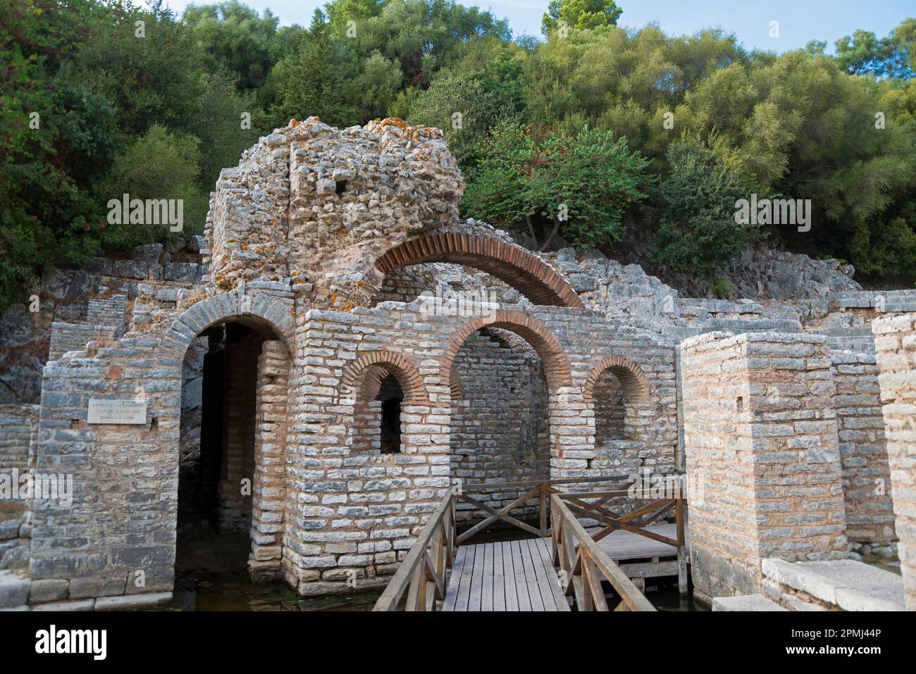 Asklepios Treasury, National Park, Ruined City, Butrint, Saranda, Albania Stock Photo