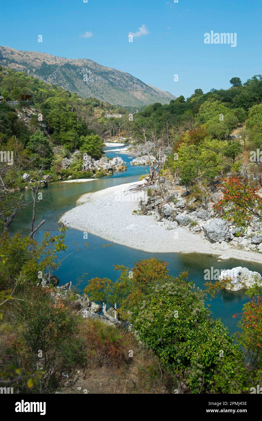 River Drino near Uji i Ftothe, Albania Stock Photo