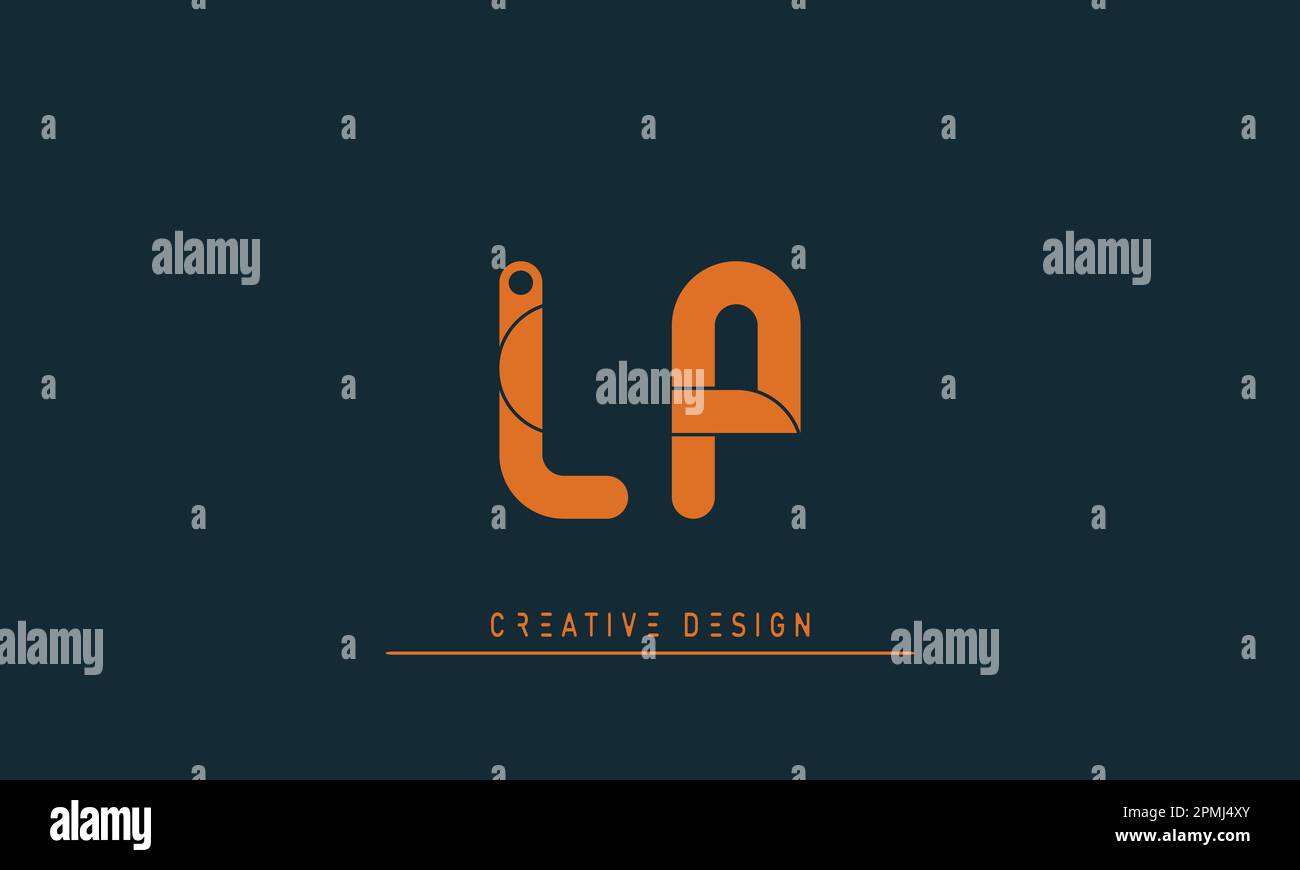 Alphabet letters Initials Monogram logo LP , PL Stock Vector