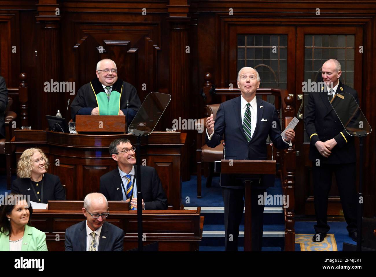 President Joe Biden Addresses Members Of The Irish Parliament At president-joe-biden-addresses-members-of-the-irish-parliament-at
