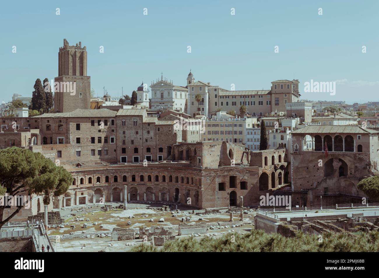 Rome, Italy, April 2023. Panorama of some archaeological areas of the ancient city Stock Photo