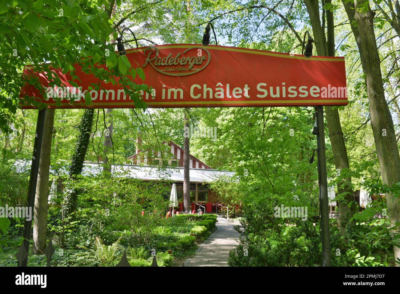 Restaurant, Chalet Suisse, Grunewald, Berlin, Germany Stock Photo
