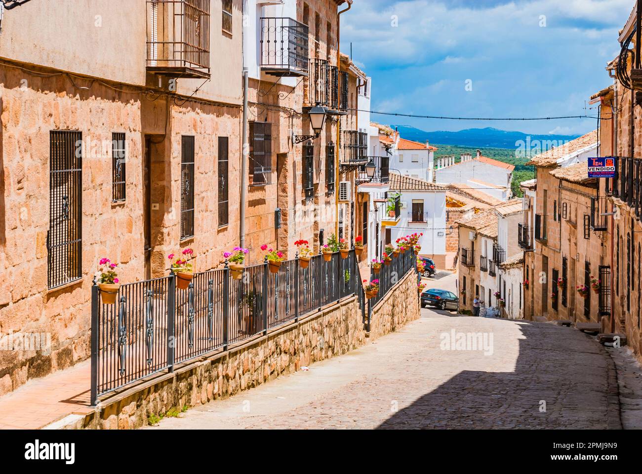 Ancient street in the medieval district. Baños de la Encina, Jaén