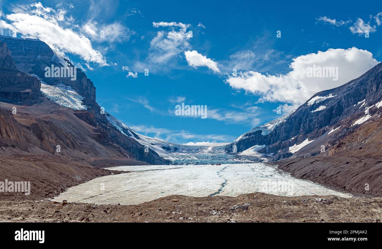 Athabasca Glacier panorama, Jasper national park, Canada. Stock Photo