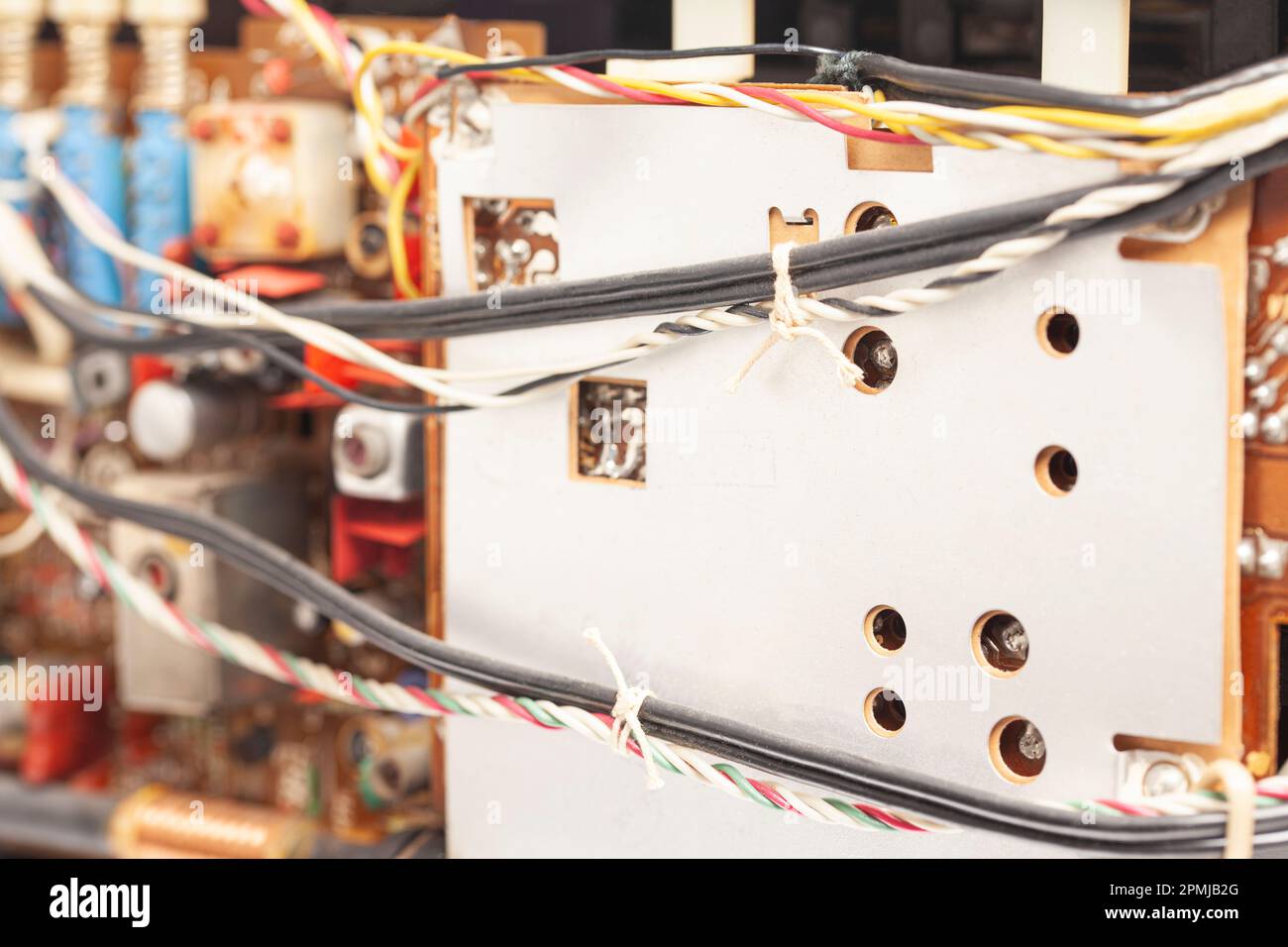 Electronic board of an old cassette tape recorder Stock Photo Alamy