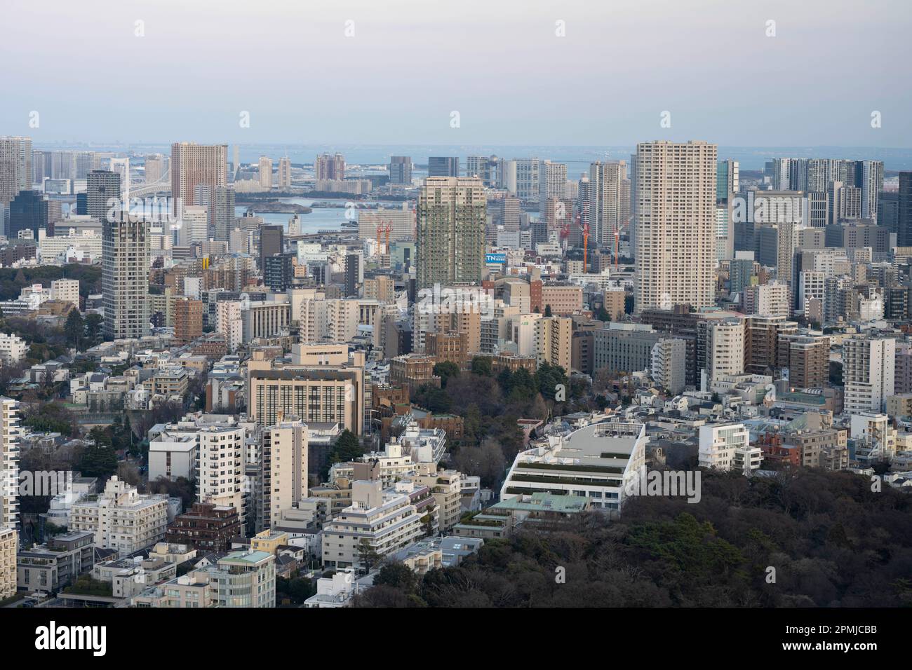 Tokyo, Japan. 9th Feb, 2023. The skyline urban cityscape at sunset viewed  from Ebisu.The population of Tokyo is about 13.9 million people while the  metropolitan area is about 40 million people, making