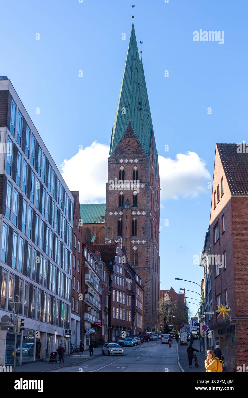 St. Marien-Kirche (Marienkirche), Fünfhausen, Lübeck, Schleswig-Holstein, Federal Republic of Germany Stock Photo