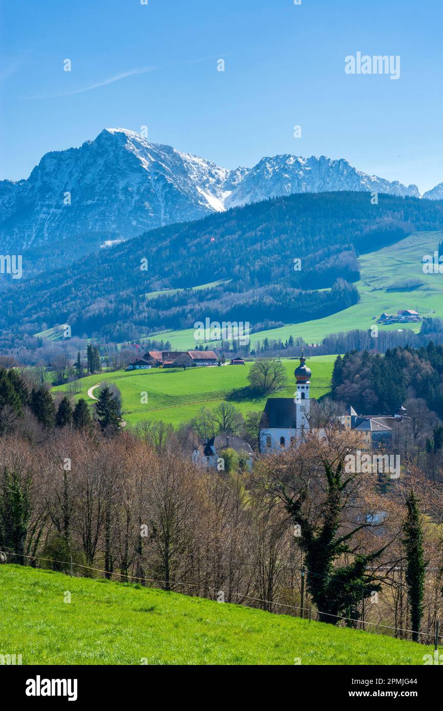 Anger church St. Peter und Paul and former abbey in hamlet Höglwörth