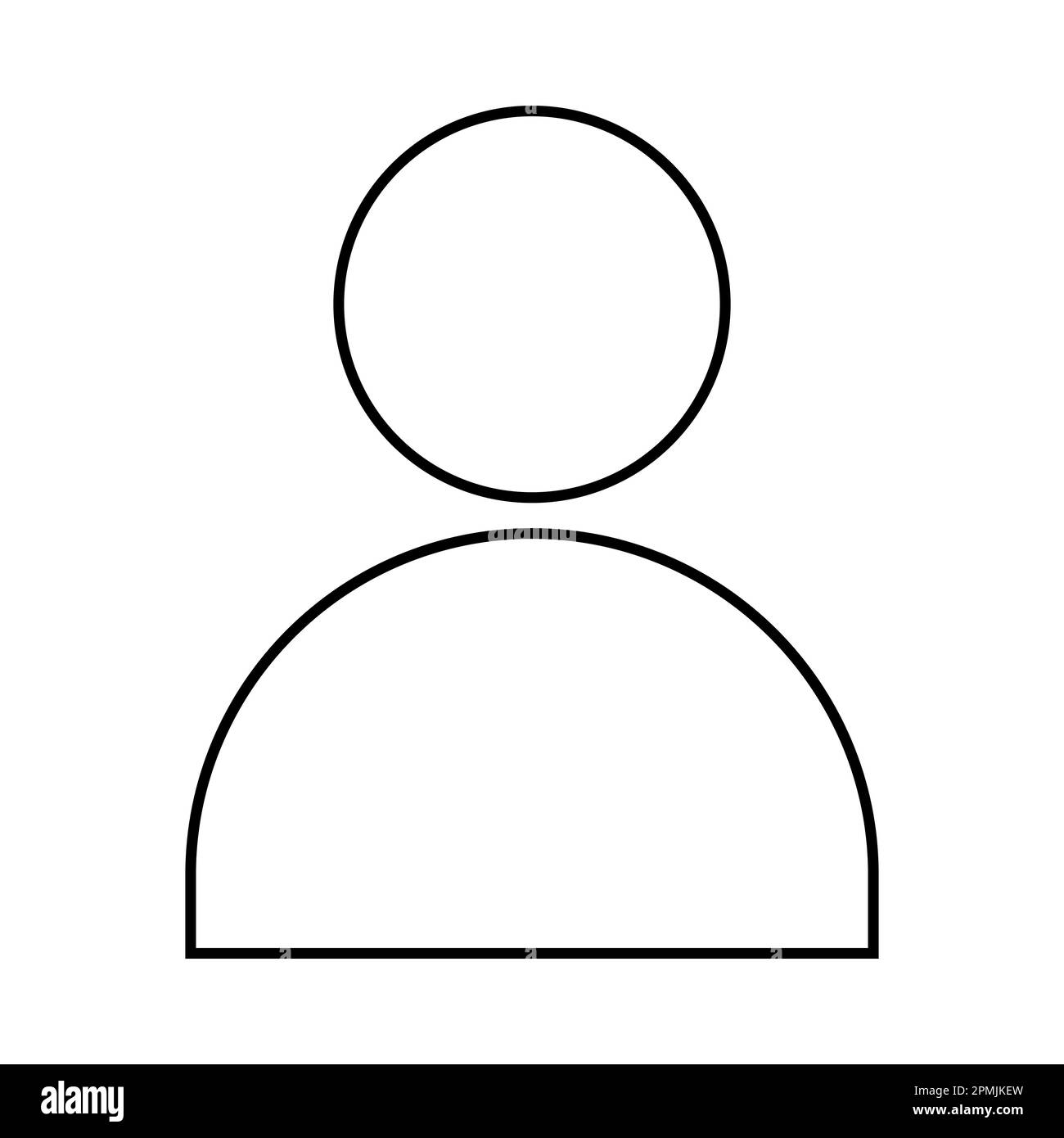 Person line icon. Vector illustration isolated on white background