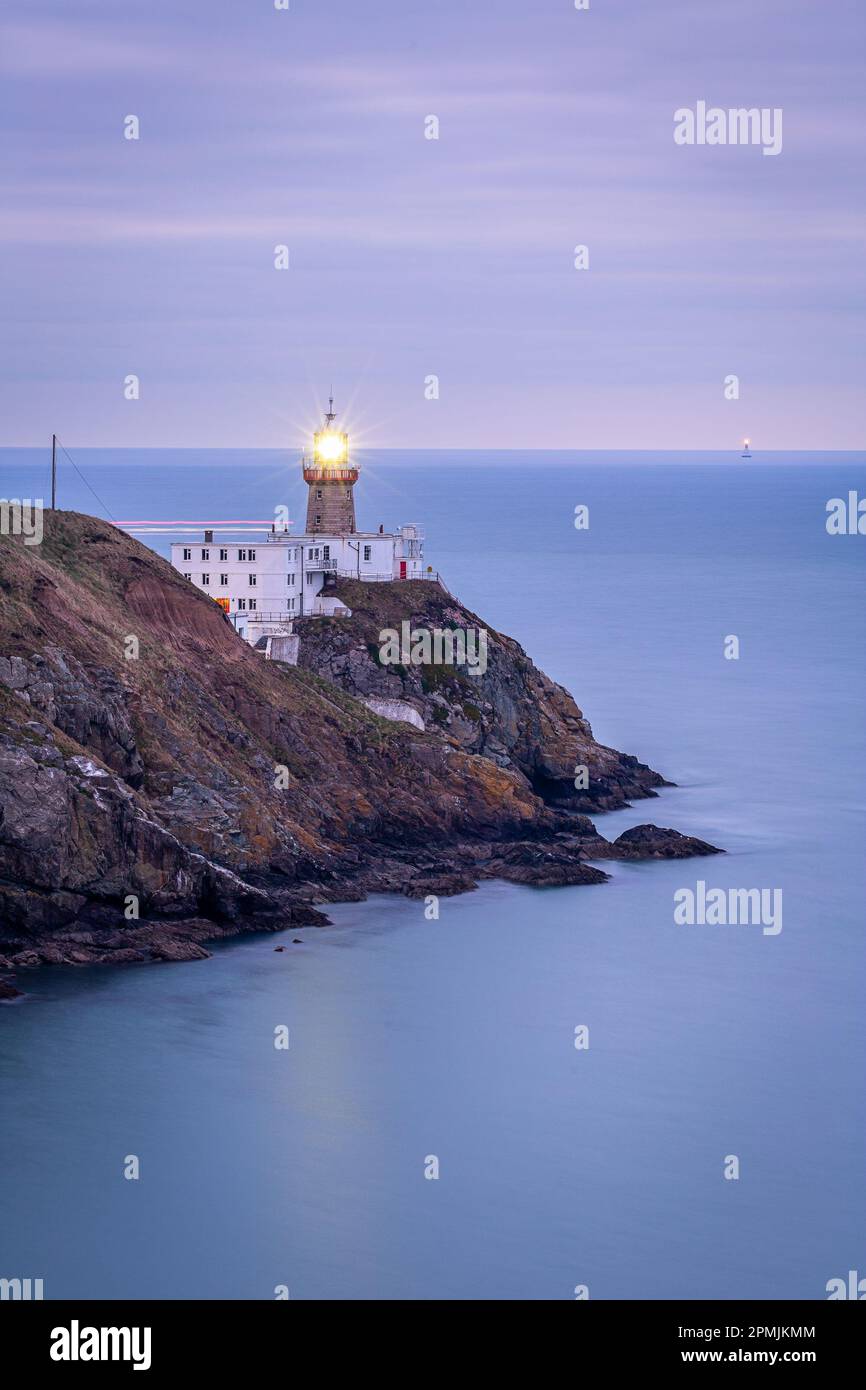 Baily lighthouse at Howth Head Stock Photo