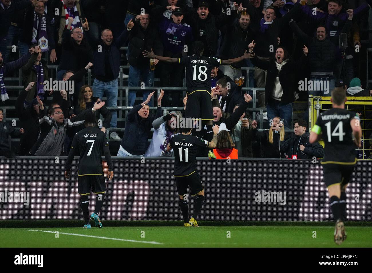 Majeed Ashimeru of RSC Anderlecht Controls the ball during the UEFA News  Photo - Getty Images