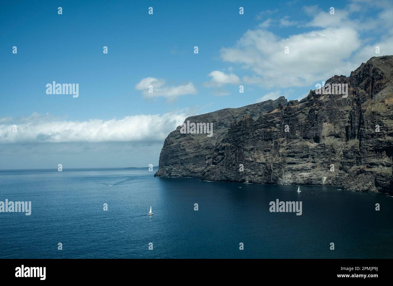 Tenerife, 20-24.03.23: Cliff by Los Gigantes, Travel pictures. Stock Photo