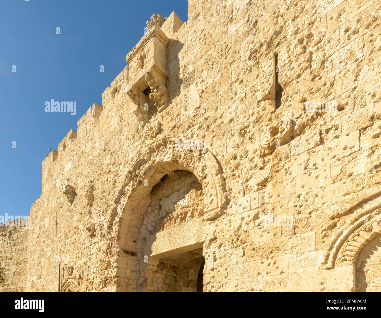 Lion gate entrance. jerusalem, israel Stock Photo