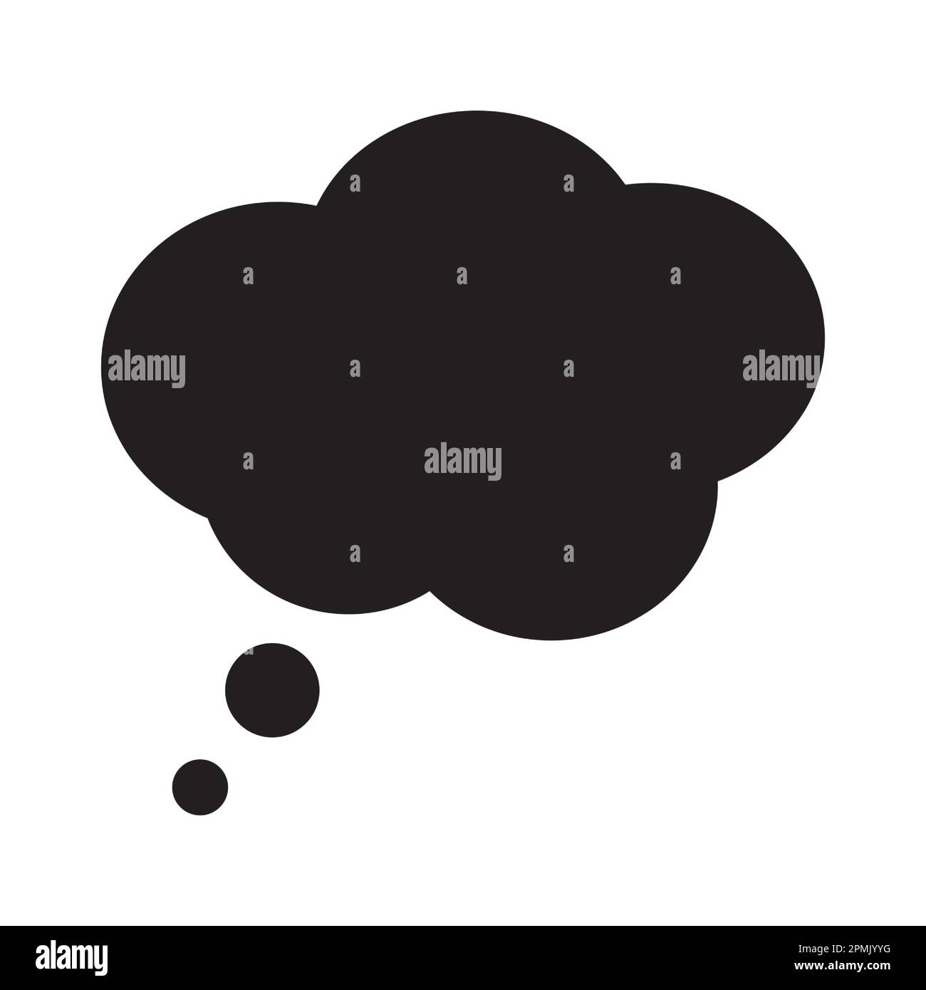 Flat icon with black thought icon on light background. Flat vector illustration. Chat icon Stock Vector