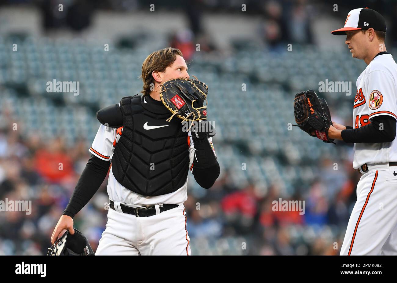 Download Adley Rutschman In Action On The Baseball Field Wallpaper