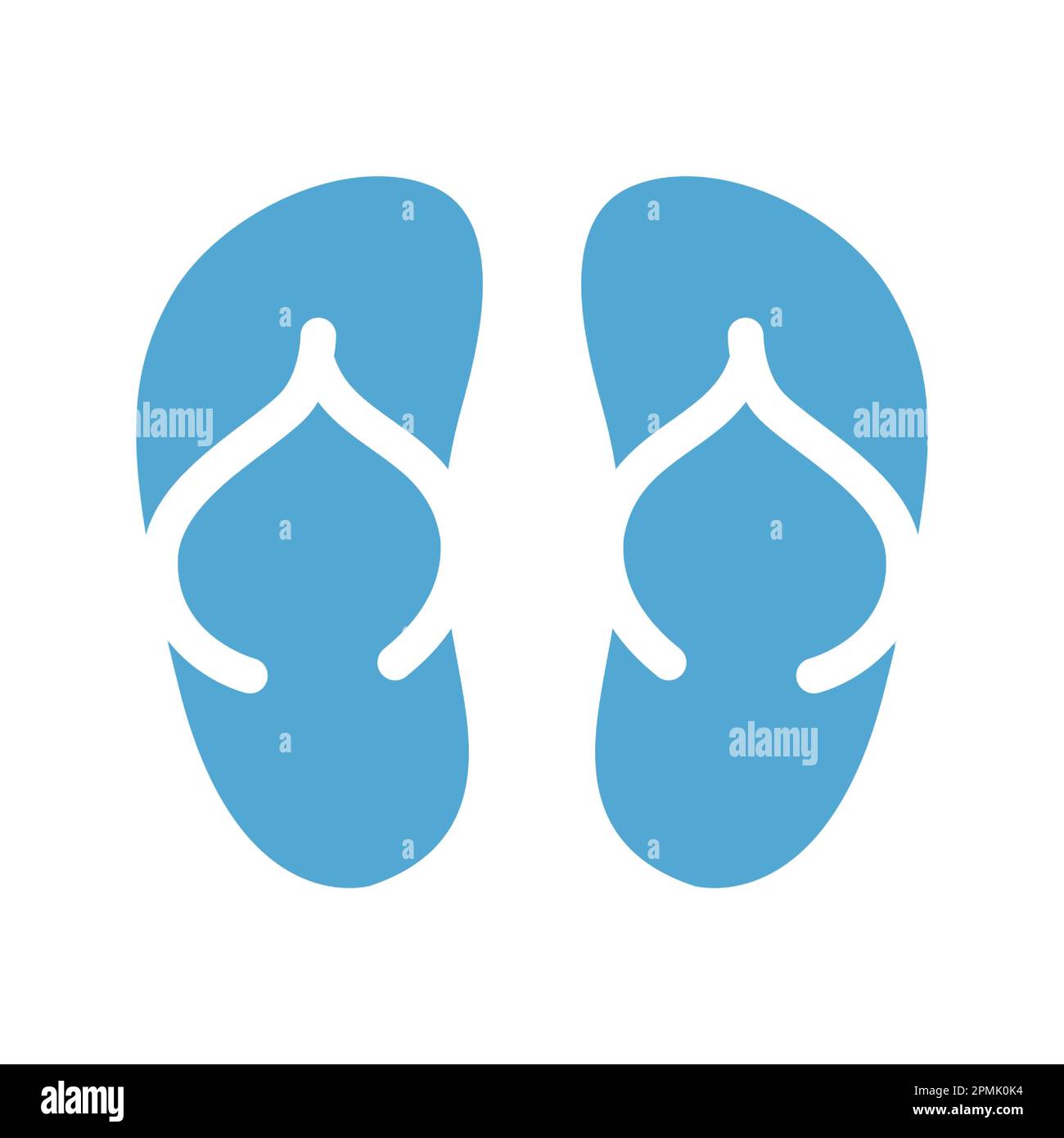 flat sandal flip flops isolated icon design isolated on white Stock ...