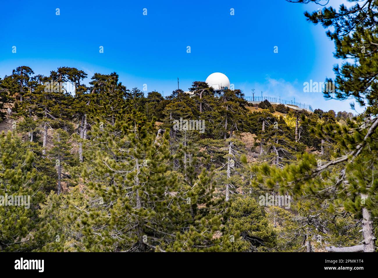 Hiking in the Troodos Mountains, Cyprus Stock Photo