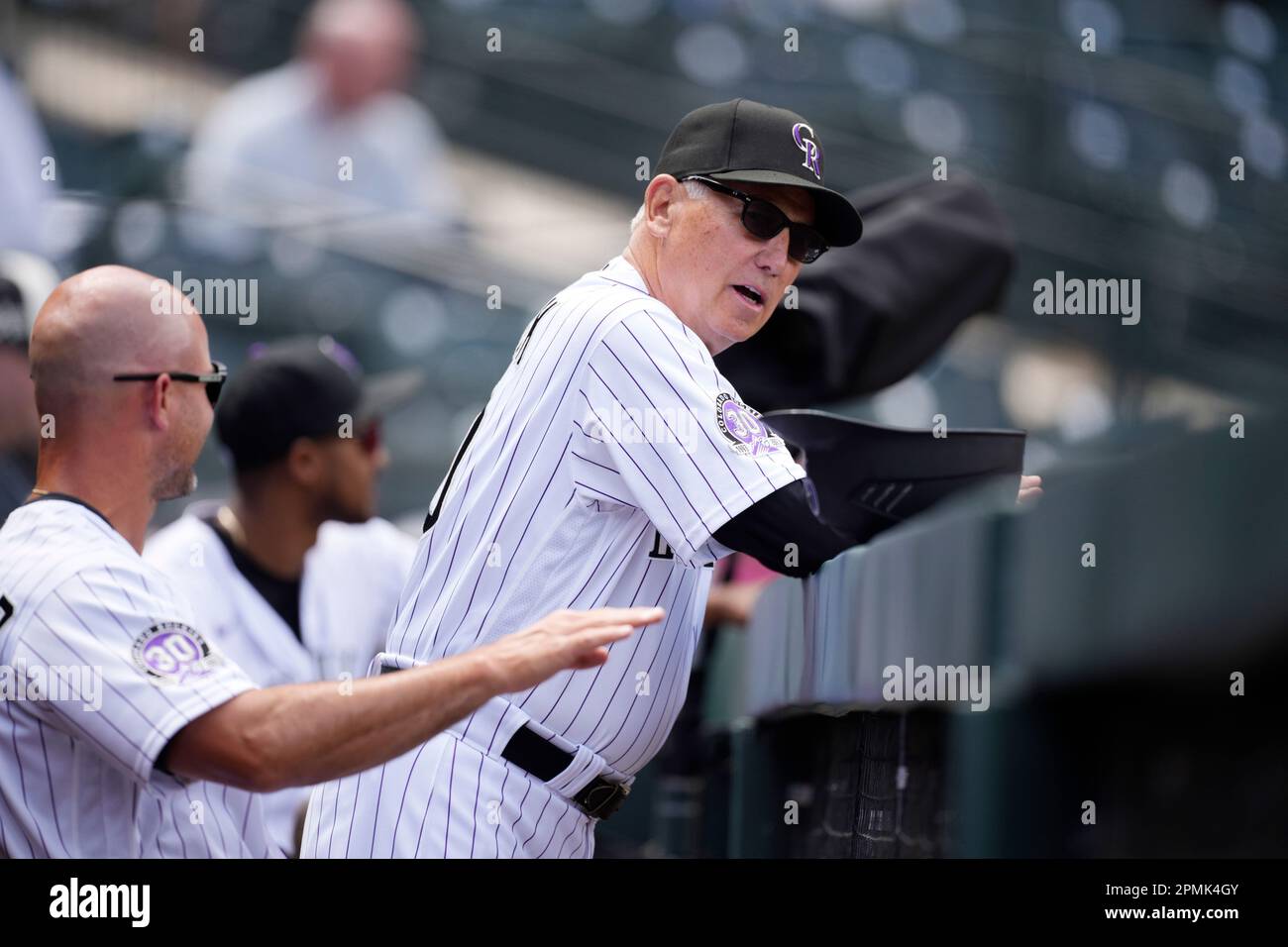 Colorado Rockies' Charlie Blackmon in the first inning of a baseball game  Monday, Aug. 14, 2023, in Denver. (AP Photo/David Zalubowski Stock Photo -  Alamy