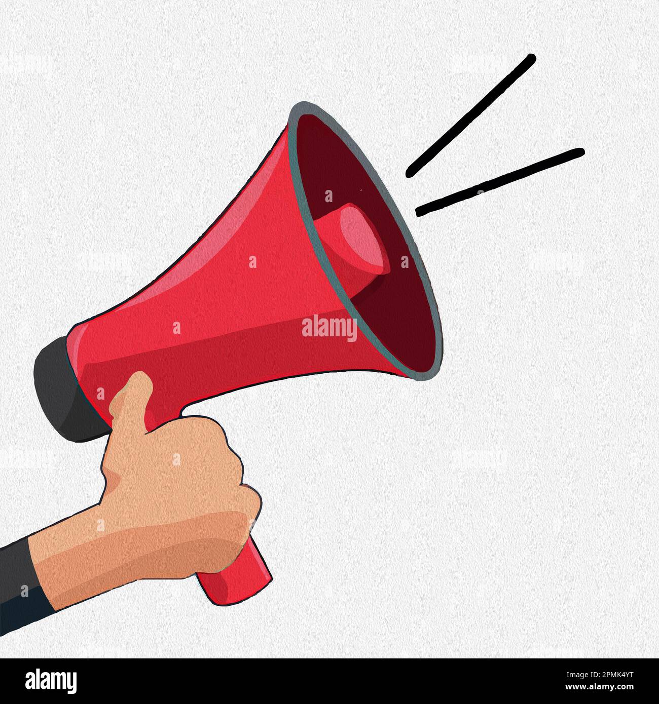 hand holding megaphone Stock Photo Alamy