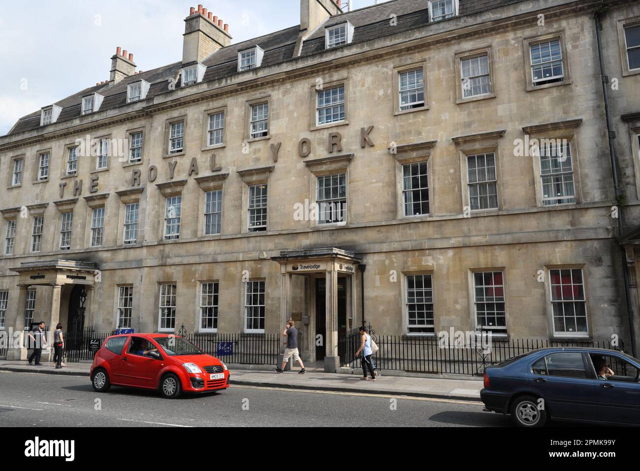 The Royal Oak, Travelodge Bath central hotel accommodation in Bath city centre, England UK, georgian architecture Stock Photo