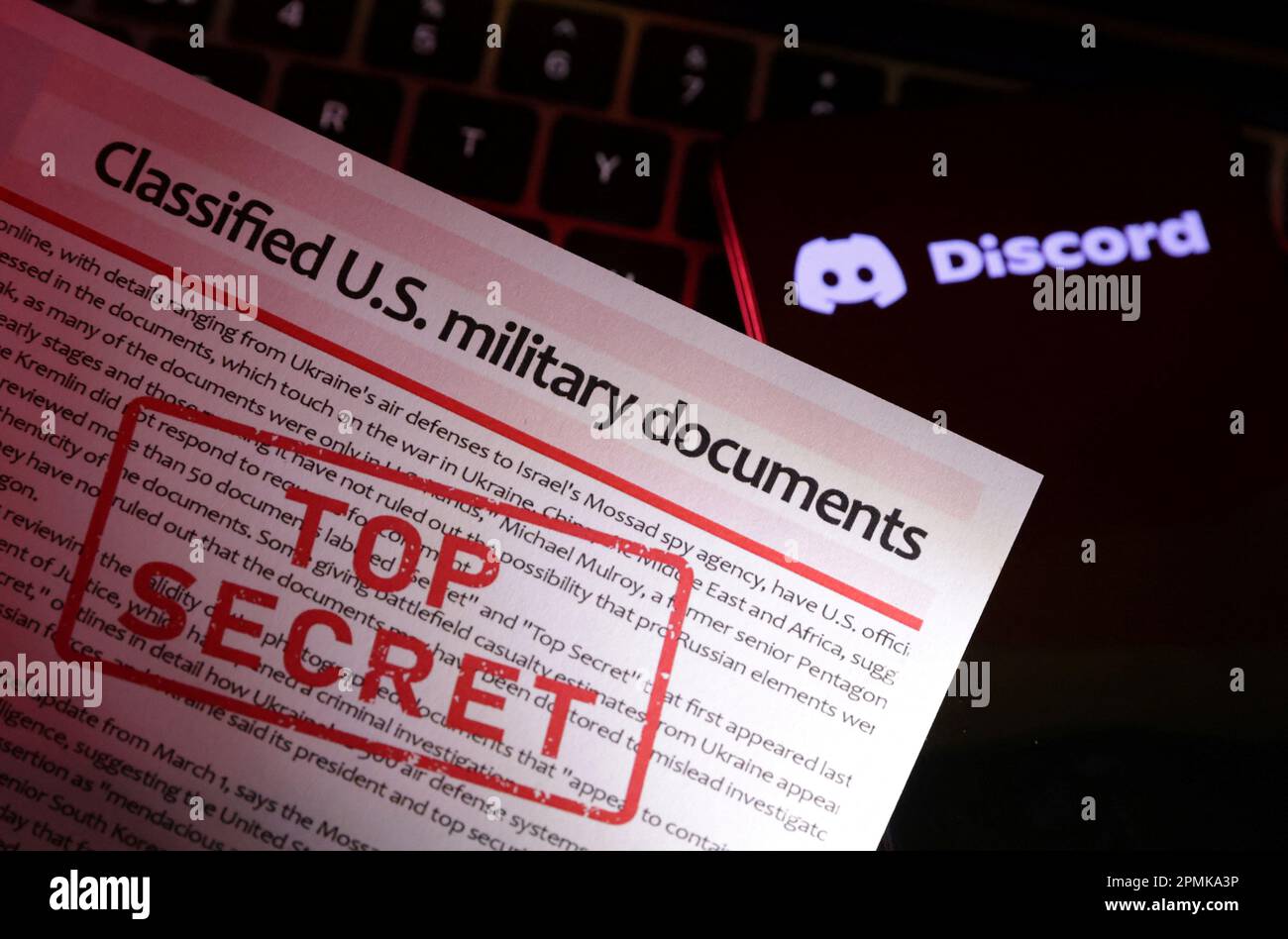 A Mockup Representation Of Classified U S Military Documents And The 