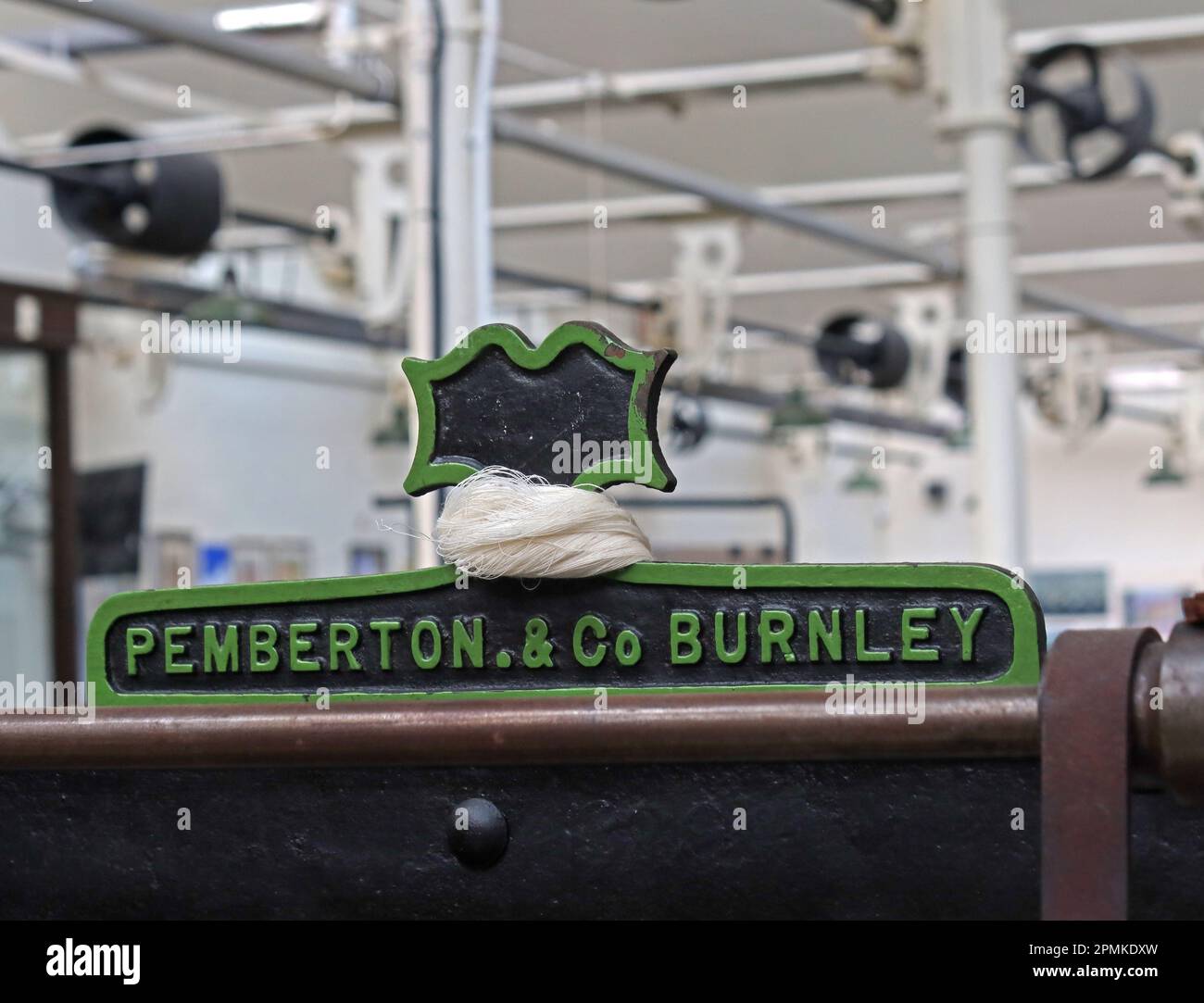 Cotton processing and manufacturing machine, by Pemberton & Co, Burnley Stock Photo