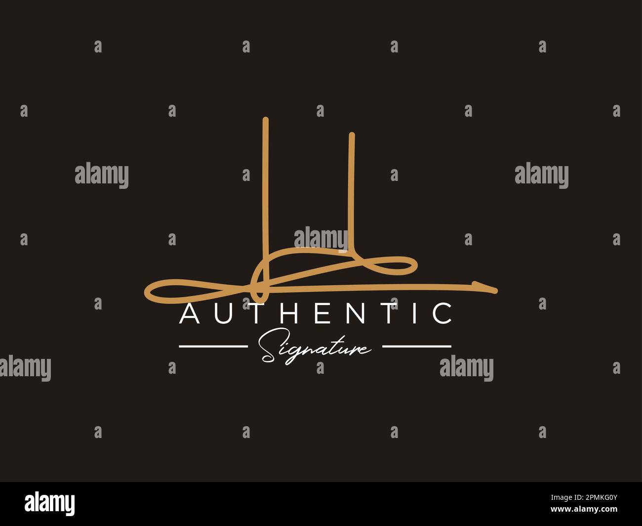 LL Signature Logo Template Vector Stock Vector Image & Art - Alamy