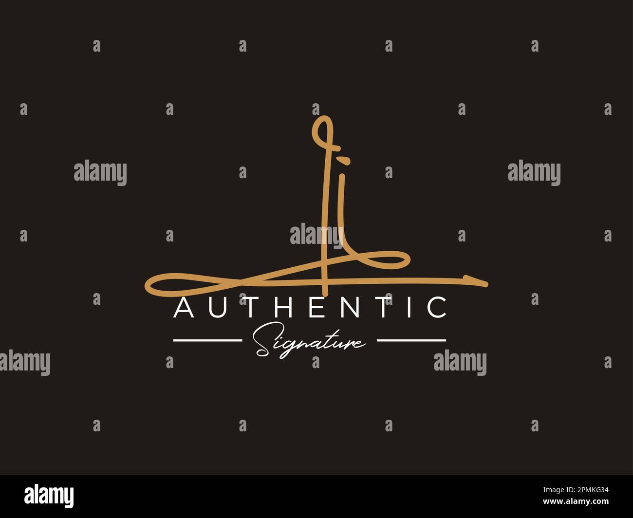 II Signature Logo Template Vector Stock Vector Image & Art - Alamy