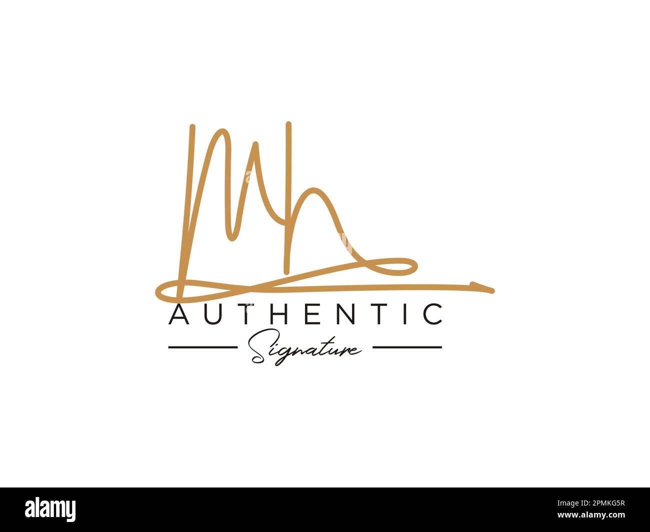 MH Signature Logo Template Vector Stock Vector Image & Art - Alamy