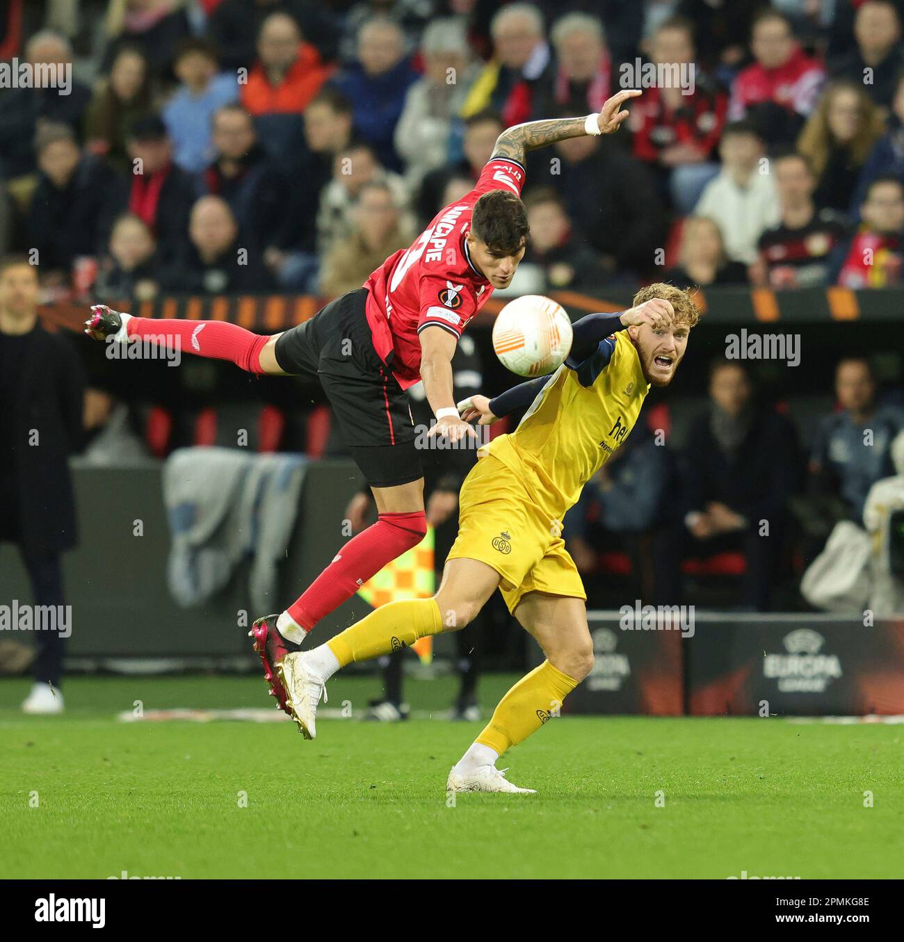 Leverkusen, Deutschland. 13th Apr, 2023. firo 04/13/2023, football