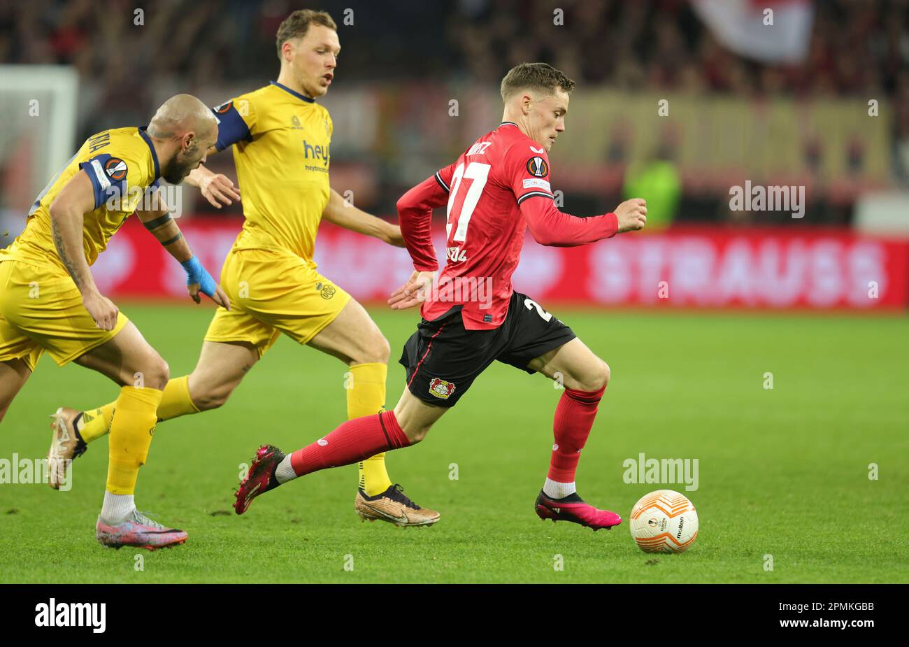 Leverkusen, Deutschland. 13th Apr, 2023. firo 04/13/2023, football